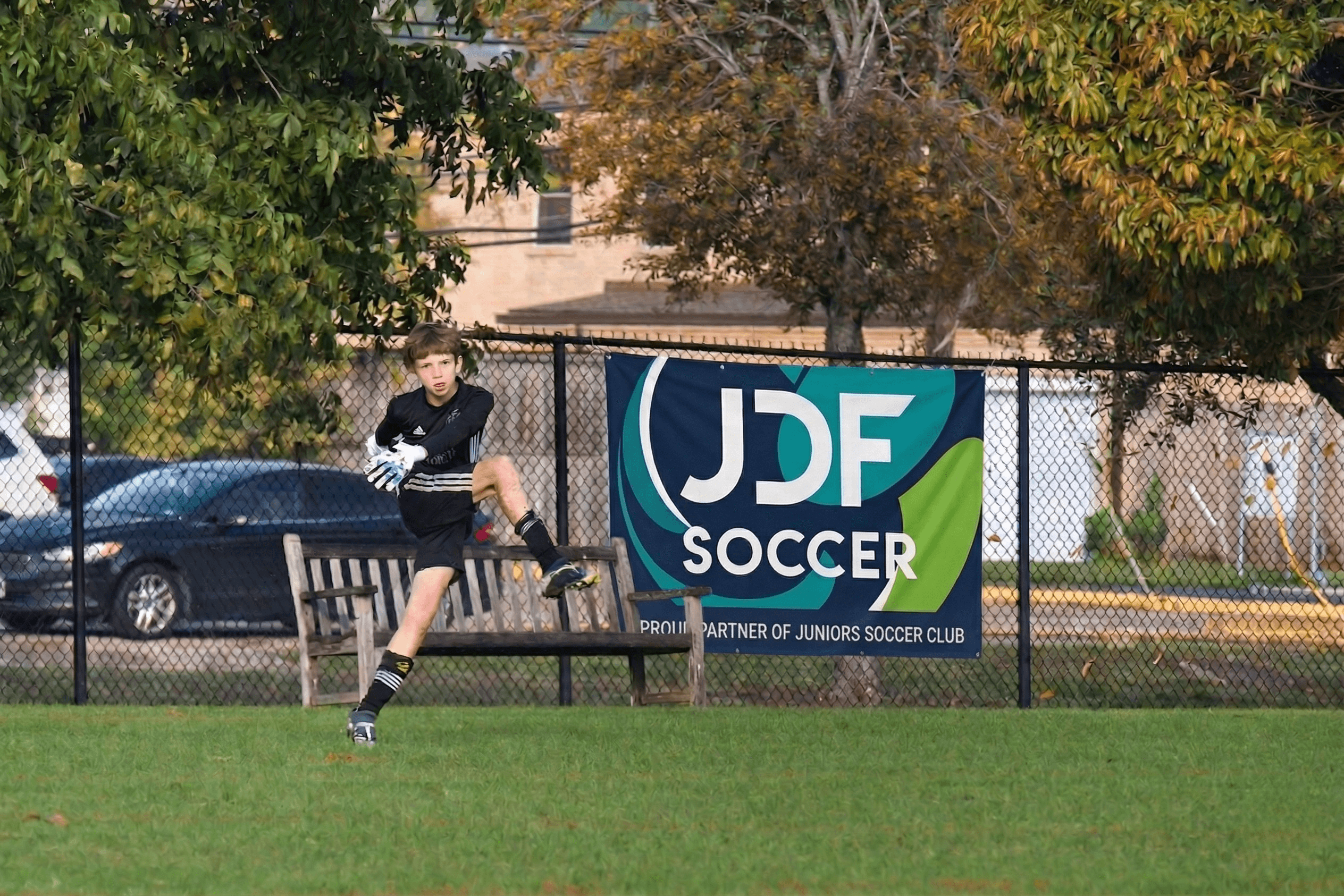 JDF Soccer player — your sponsorship makes a difference