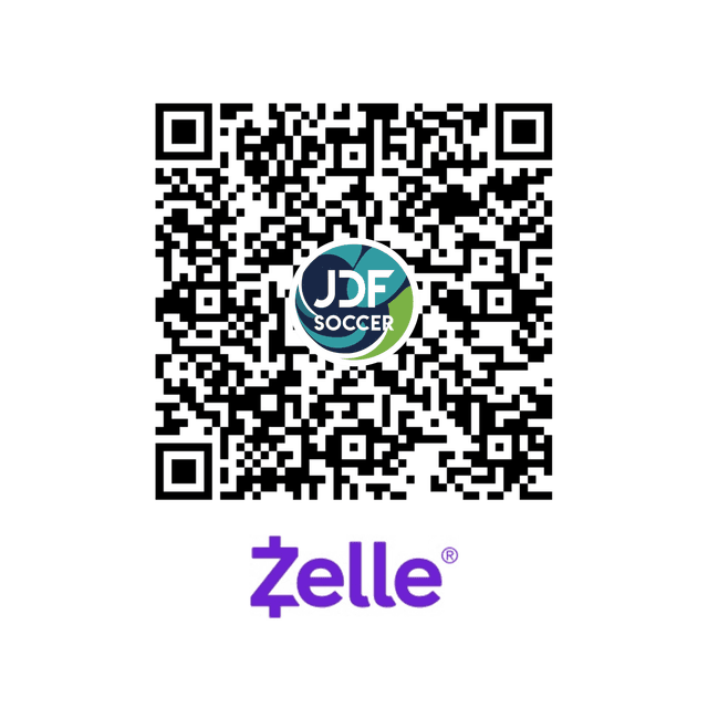 Zelle QR code — scan to donate to JDF Soccer